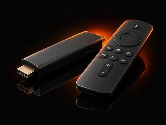 Streaming stick with its remote