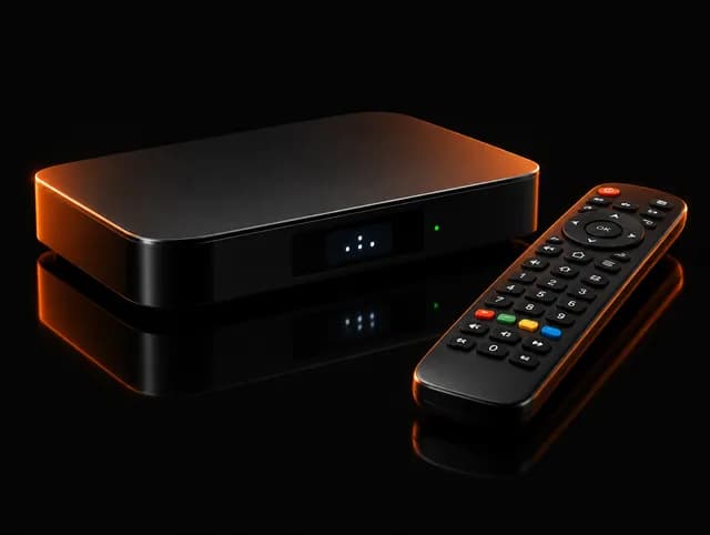 IPTV set-top box with its remote